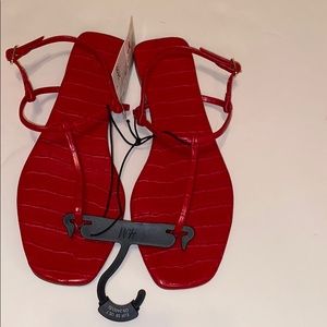 Never worn red H&M sandals
